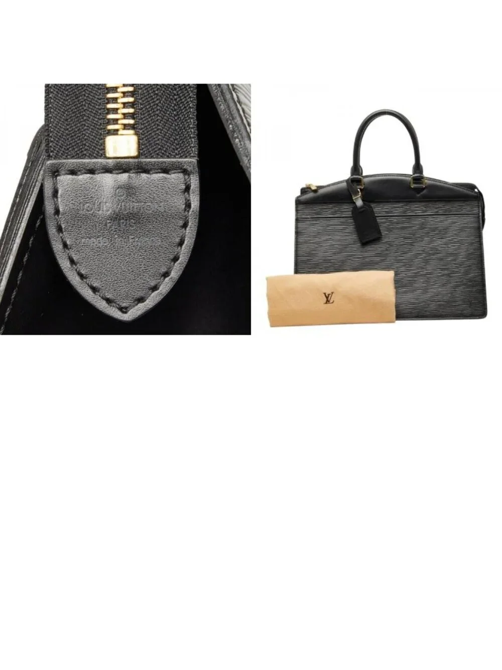 Louis Vuitton Epi Riviera Handbag Noir Black Leather - Picture 10 of 10